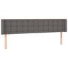 VidaXL Tête de Lit à LED Meuble de Chambre à Coucher Accessoire de Lit Double Tête de Cadre de Lit Intérieur Gris 3123336