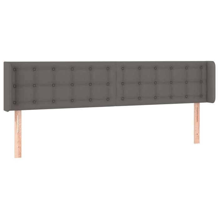 VidaXL Tête de Lit à LED Meuble de Chambre à Coucher Accessoire de Lit Double Tête de Cadre de Lit Intérieur Gris 3123336
