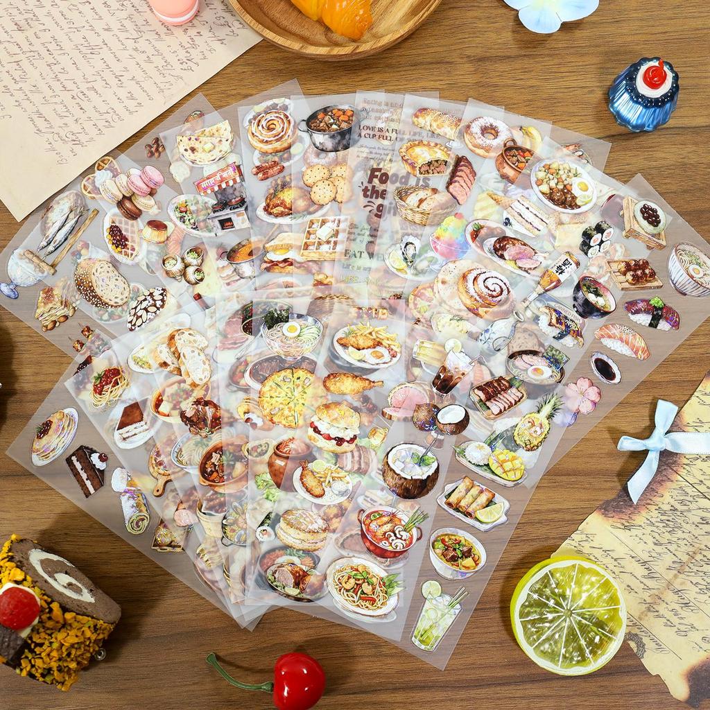 Cross-Border Cuisine: Simple Ins DIY Coffee PET Sticker Book for Scrapbooking