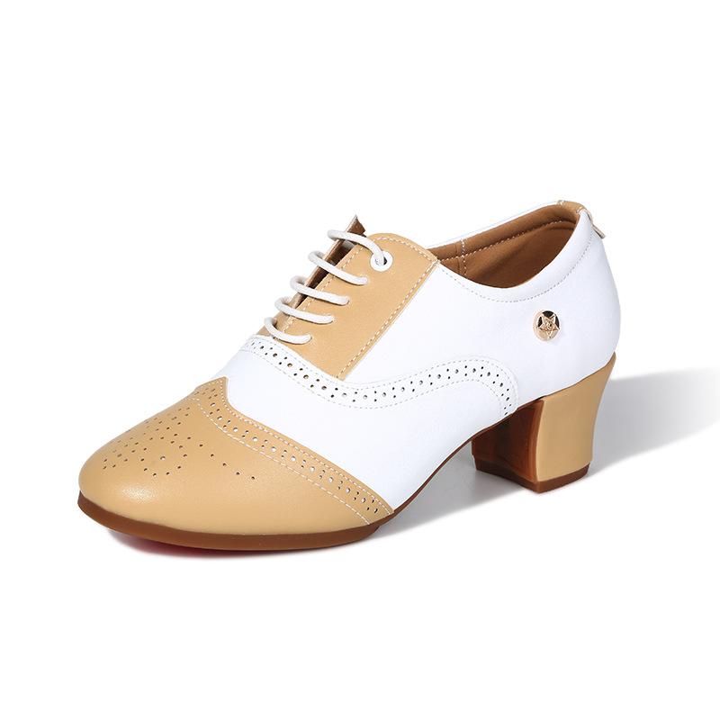 

2025 новые туфли для латиноамериканских танцев женские танцевальные туфли для тела из натуральной микрофибры мягкая подошва средний каблук кожаные квадратные туфли для танцев дружбы моряки 42