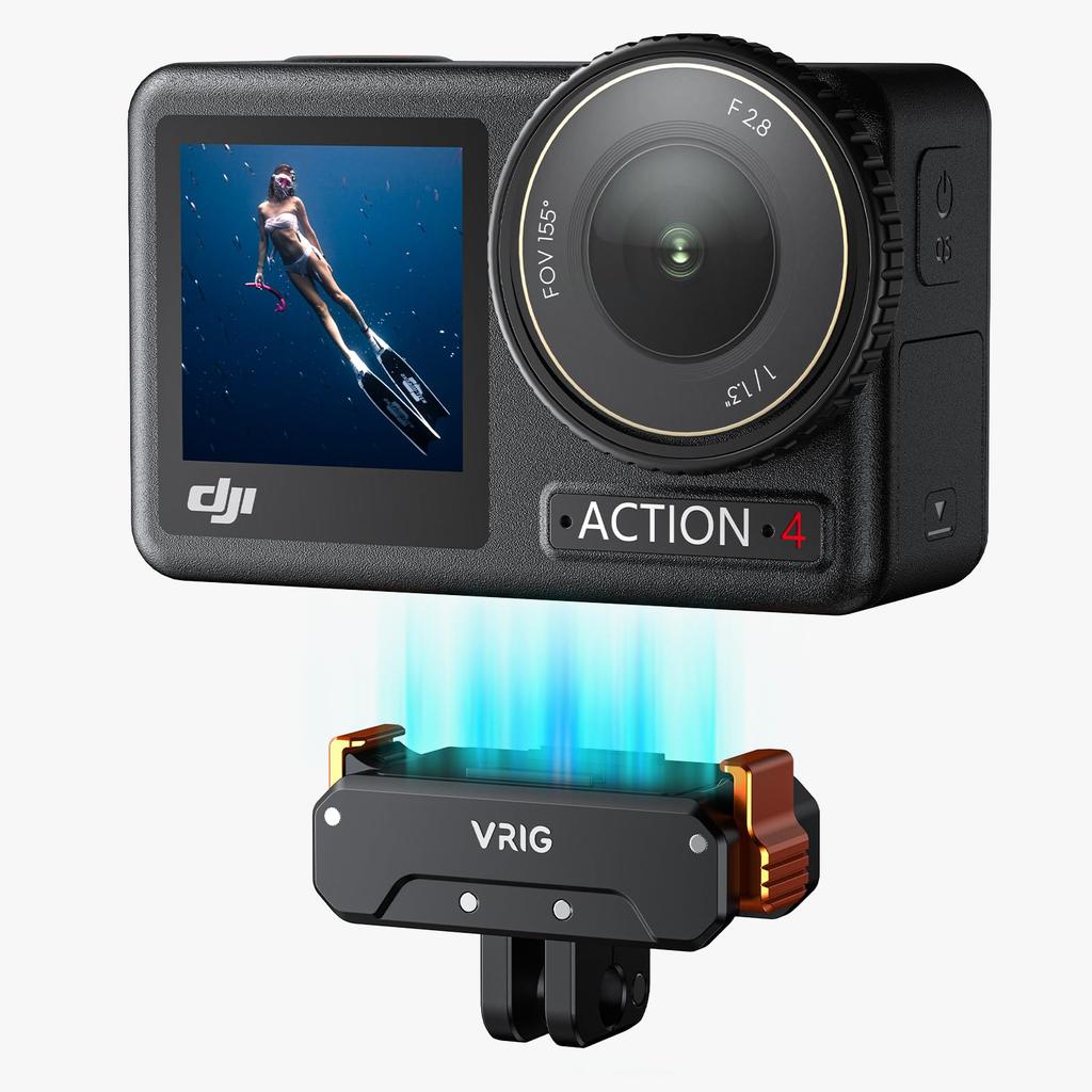 VRIG Quick Release Mount for DJI Osmo Action 5 Thread Folding Action Camera Quick Release Adapter Mount for Osmo Action Osmo Action Osmo Action 5 Osmo
