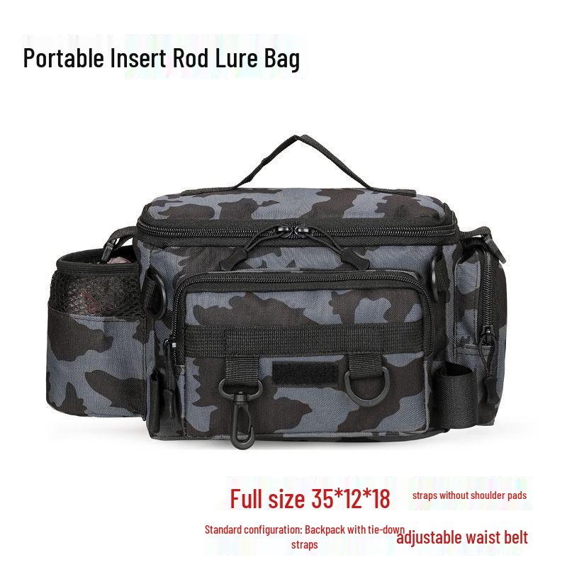 A1R Waterproof Outdoor Fishing Shoulder Bag with Rod Holder