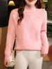 European Hollow Pure Wool Sweater - Women's Autumn/Winter Round Neck Knitwear
