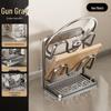Modern Carbon Steel Kitchen Pot Lid and Cutting Board Organizer Rack