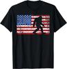 American Flag Bigfoot Funny 4th of July Sasquatch Gift Unisex T-Shirt