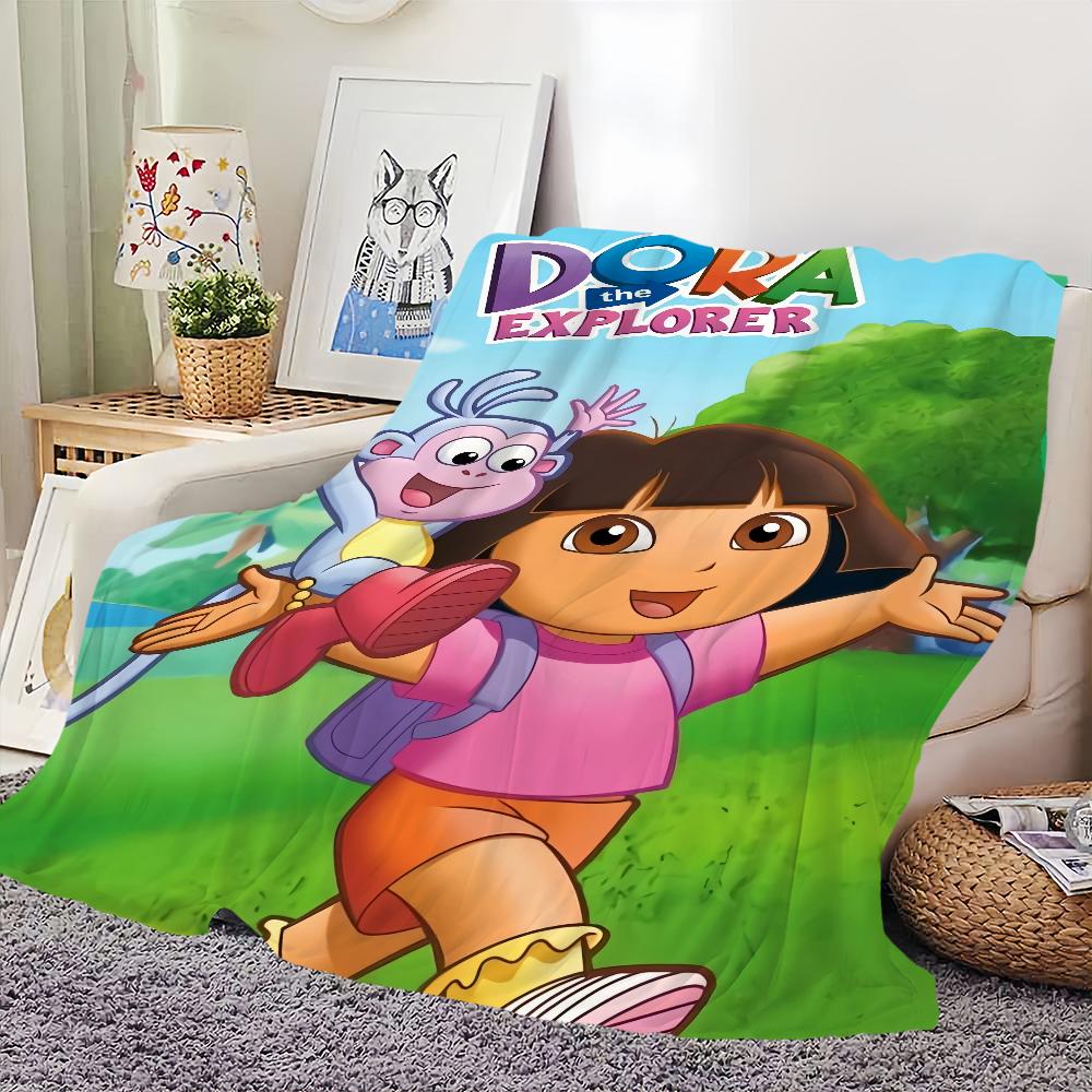 Blanket For Soft Throw E-Explorer D-Dora Blanket for Picnic Bed Sofa Home Cute Bedroom the Cozy Cartoon Warm Comfortable