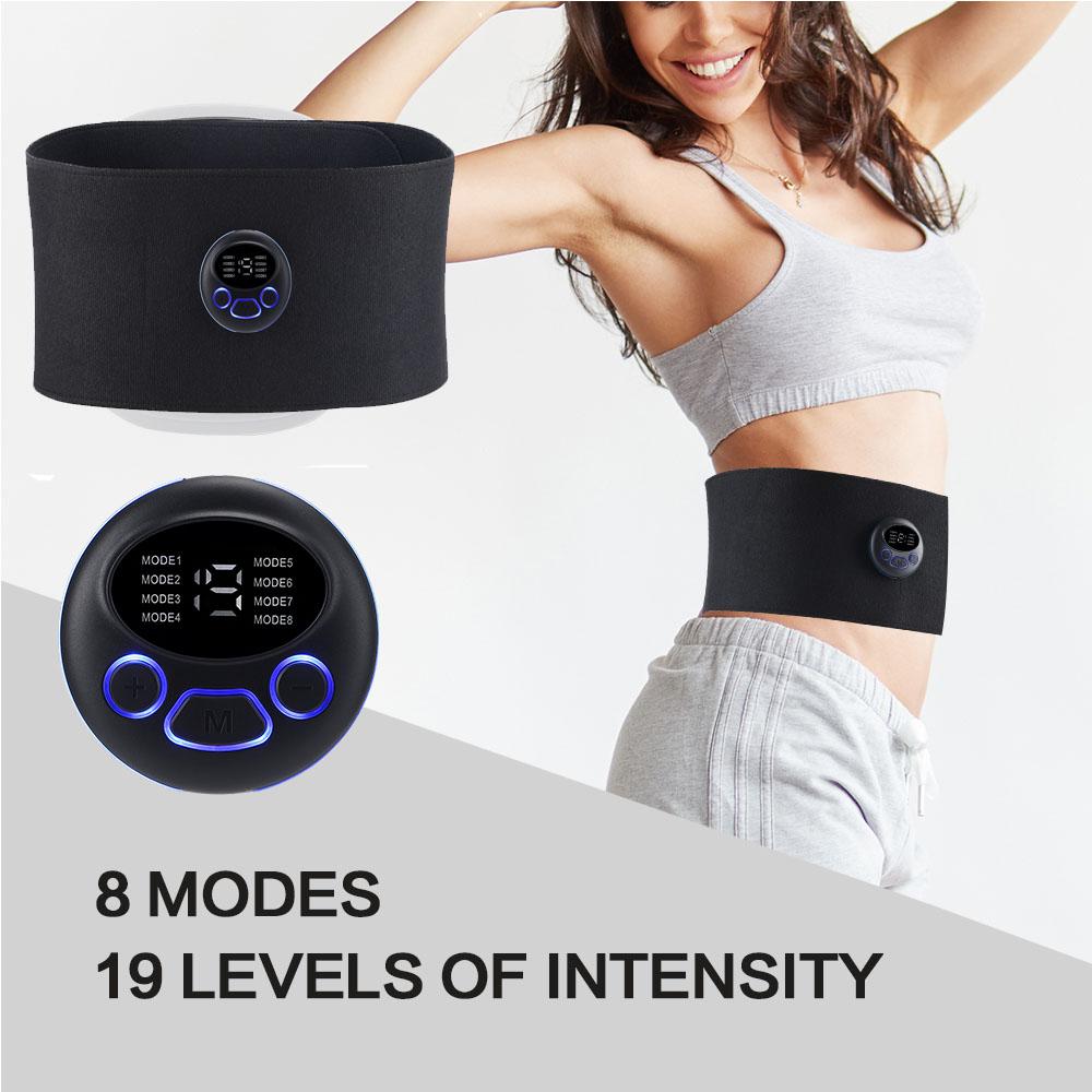 EMS Muscle Stimulator Abs Abdominal Trainer Toning Belt USB Recharge Body Belly Weight Loss Home Gym Fitness Equiment Uni Practical Use