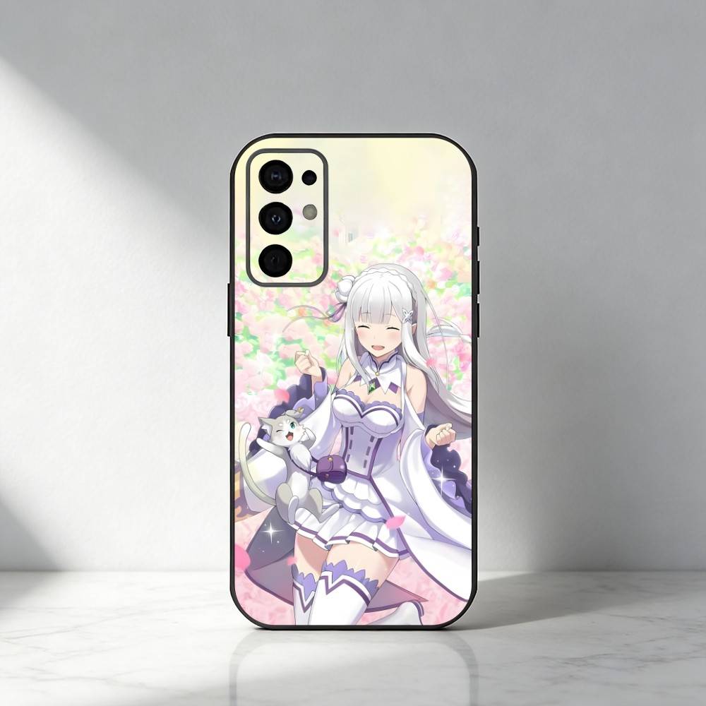 Чехол для телефона E-Emilia из RE-Zero для Samsung S25, S24, S21, S22, S23, S20, Ultra, S26, Plus, Fe, Note, 5G Черный