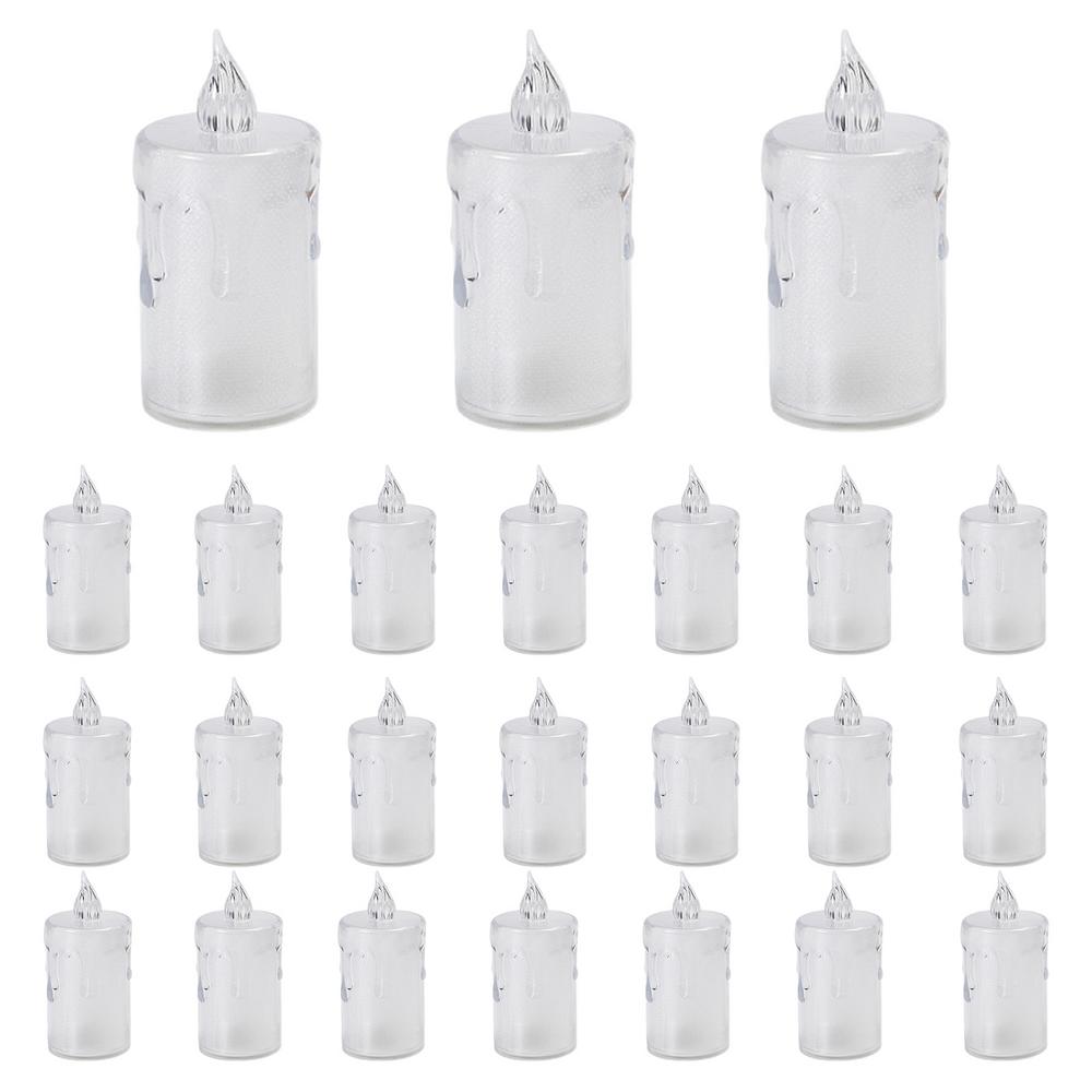 Flameless Candles Crystal LED Tealight Candle 24X Flashing Battery-Powered LED Small Candles Suitable For Weddings Dining Tables