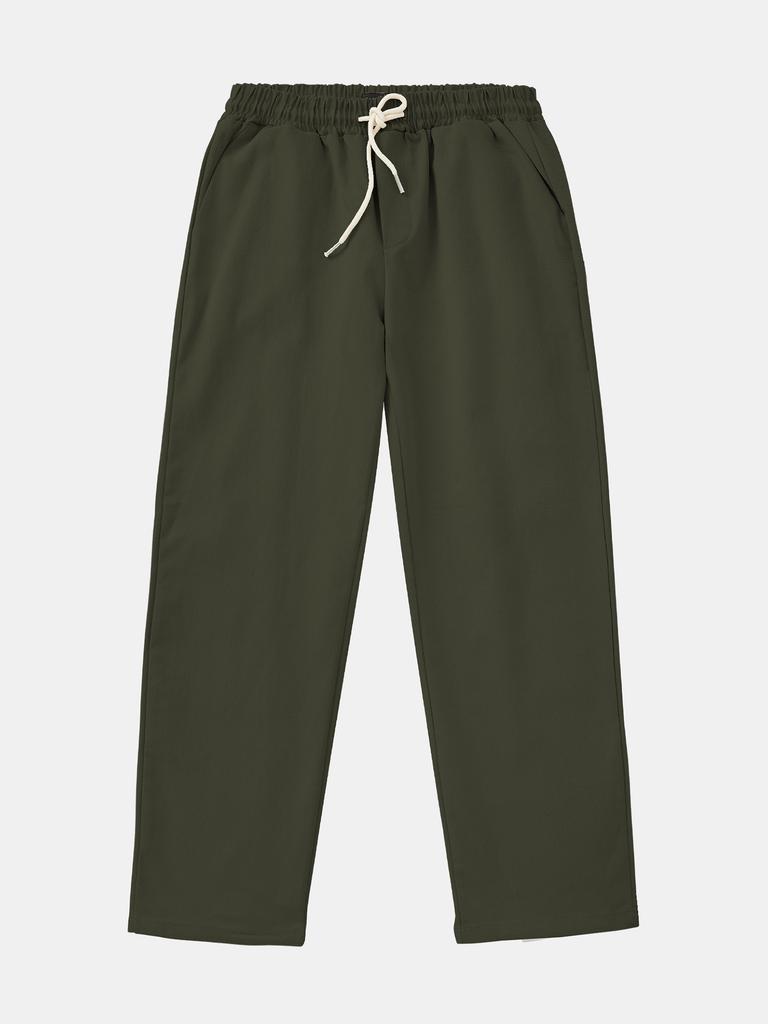 IKALOOK Daily Regular Fit Stretch Elastic Pants Dpt123
