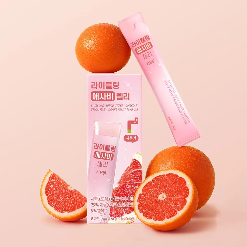 LIVELING Apple Cider Vinegar Stick Jelly #Grapefruit 10P