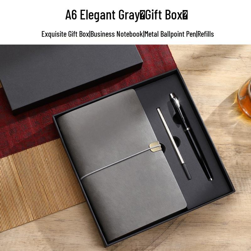 In-stock Retro Custom-Bound Three-Fold A6 Student Notebook with Logo Customization