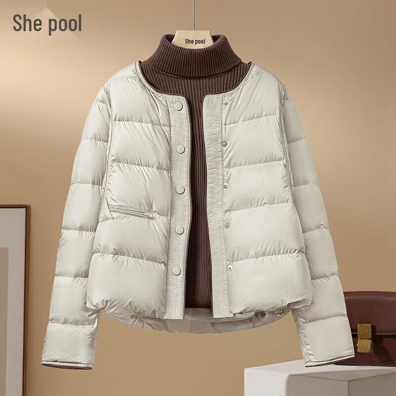 Women s 90% Down Round Neck Puffer Jacket L
