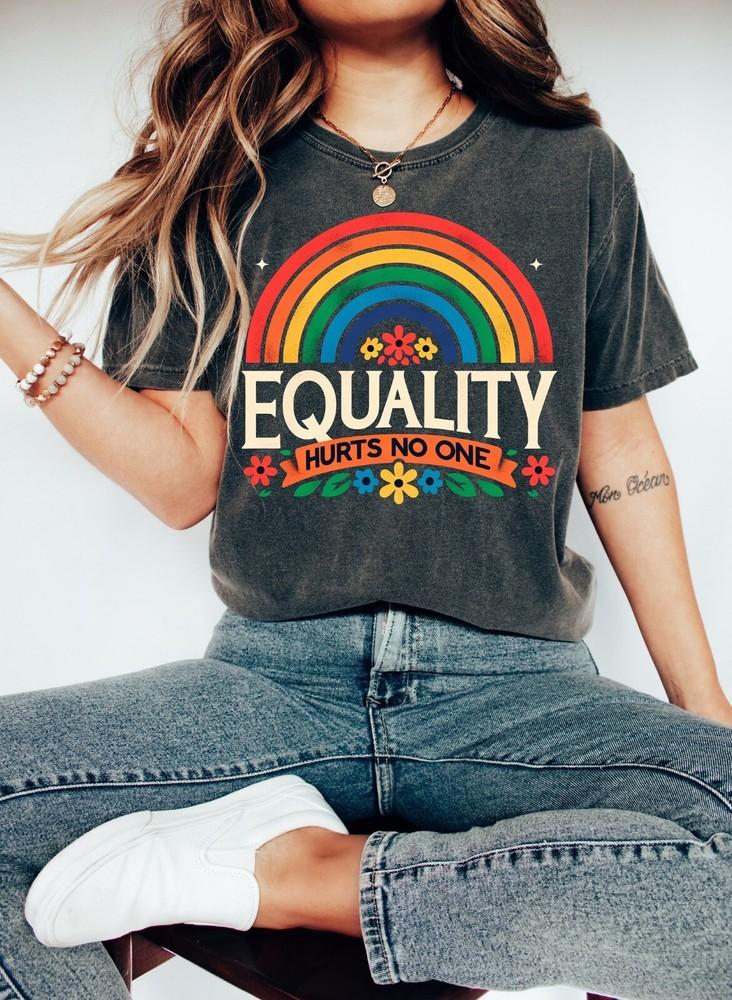 

Equality Hurts No One Shirt Rainbow Pride Shirt Equal Rights Shirt Unisex T-Shirt S