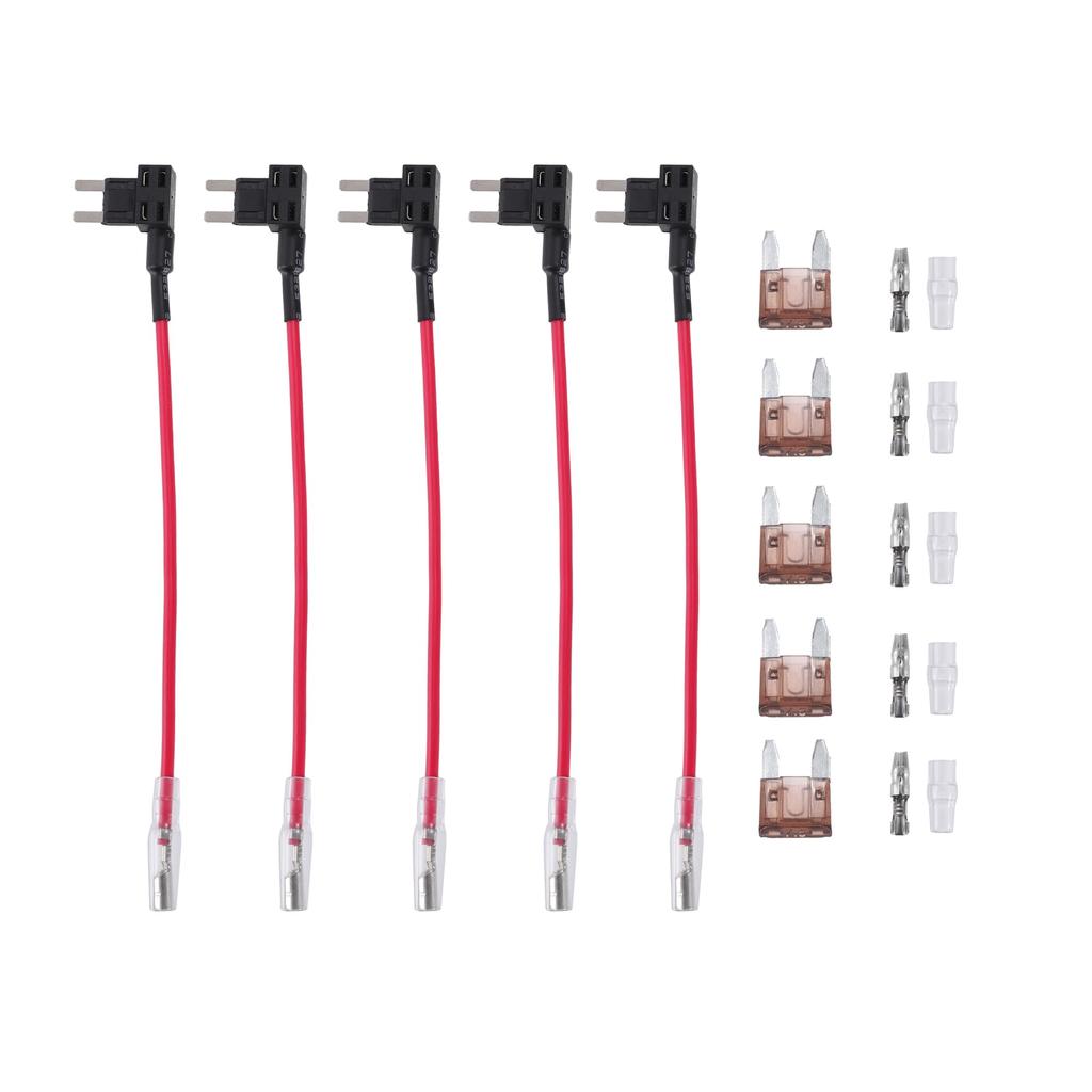 X AUTOHAUX 5 Sets Universal Car Fuse Tap and Circuit Adapter Mini Type Fuse 7.5A
