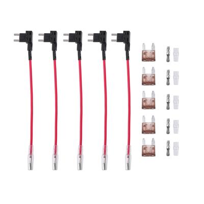 X AUTOHAUX 5 Juegos Adaptador de Circuito y Toma de Fusible Universal para Coche Tipo Mini Fusible 7.5A