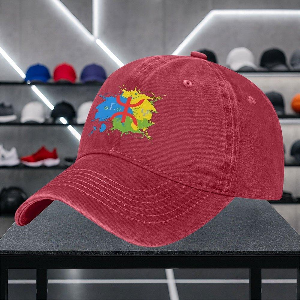 Amazigh Cultural Symbol Print Baseball Cap Stylish Unisex Trendy Hat for Outings Dates Walks Shopping