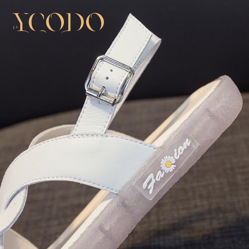 Women's Summer Natural Leather Fabric Non-slip Soles Fashion Comfortable Sandals