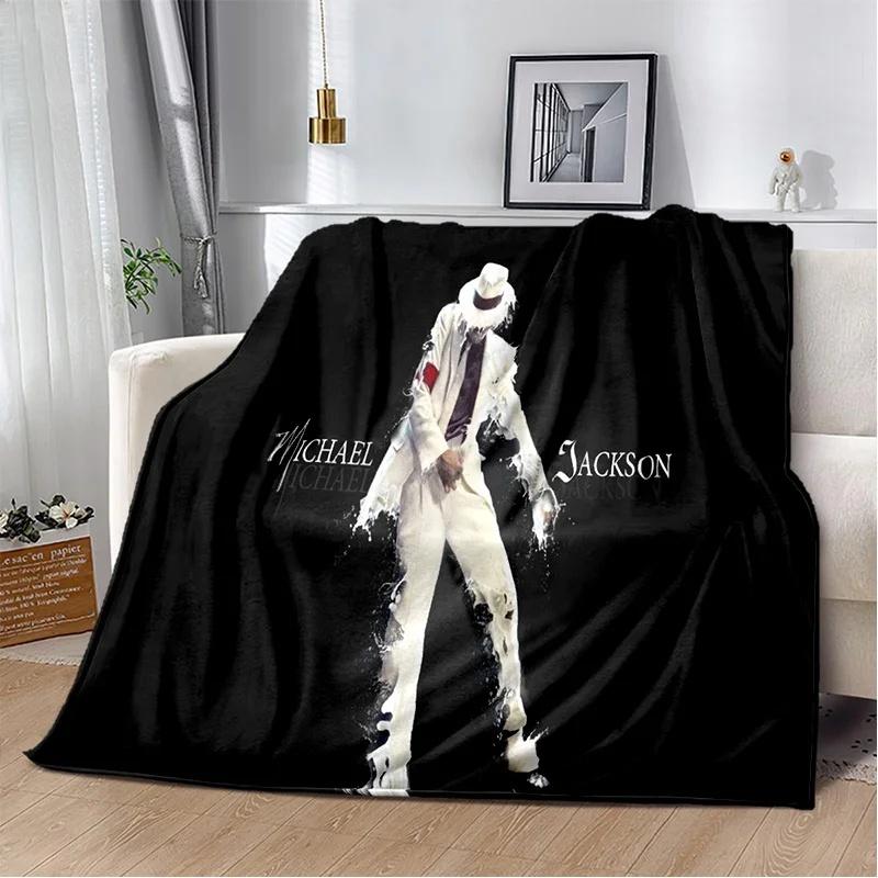 Michael Jackson Retro Printed  HD Blanket Soft Throw Blanket for Home Bedroom Bed Sofa Travel Office Solid Cover Blanket  Adults