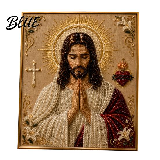 Pearl Painting Kit Sentimental Present DIY Faux Virgin Mary Faith Kit Art Religious Craft Set