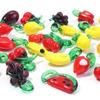 5pcs/lot Vegetables Fruit Glass Charms Pendant Lemon Watermelon Eggplant Grape Pendants For DIY Jewelry Making Necklace Earrings