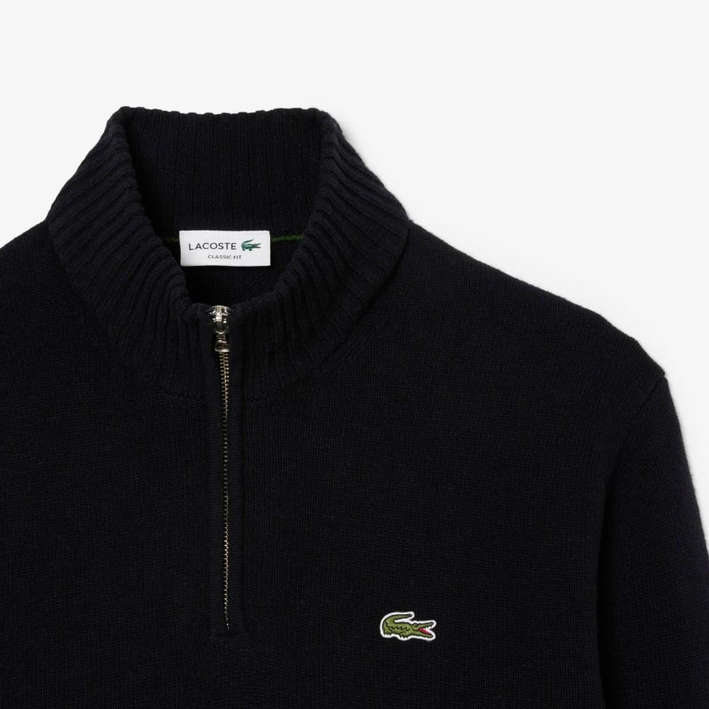 [lacoste] Men's Wool Blend Half-Zip Sweater AH3052-55N031