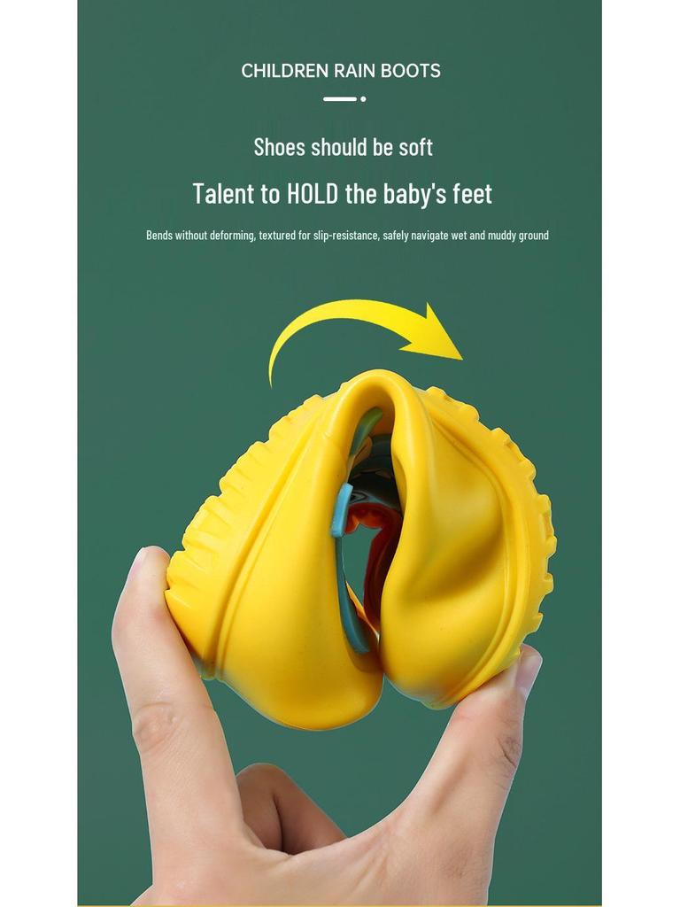 Cartoon-Pony Kinder-Gummistiefel – Rutschfeste, Leichte, Wasserdichte Schuhe mit Fleece-Futter für Jungen, Mädchen und Kleinkinder.