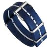 [WatchGecko] WatchGecko Swiss Quality Military Nylon Watch Band - Stylish - Durable Blue & White - 21mm