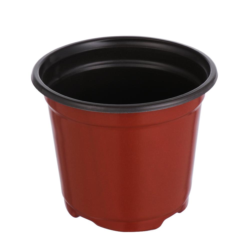 10pcs Home Decor Terracotta Mini Soft Plastic Round Planter Plant Trays Flower Vases Nursery Pots