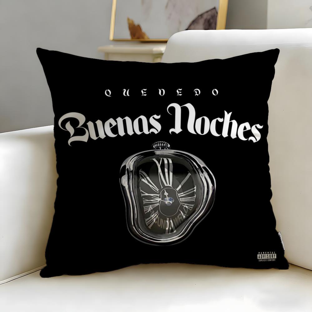 

popular singer Quevedo Buenas Noches Cushion Cover Soft EasyWash Pillow Case Versatile for Couch Bed Travel and Office 30X30cm
