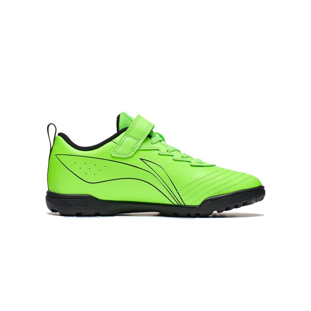 Li Ning Kids Sports Trend Low Top Soccer Shoes Fluorescent Green Unisex Sneakers YKGU012-51