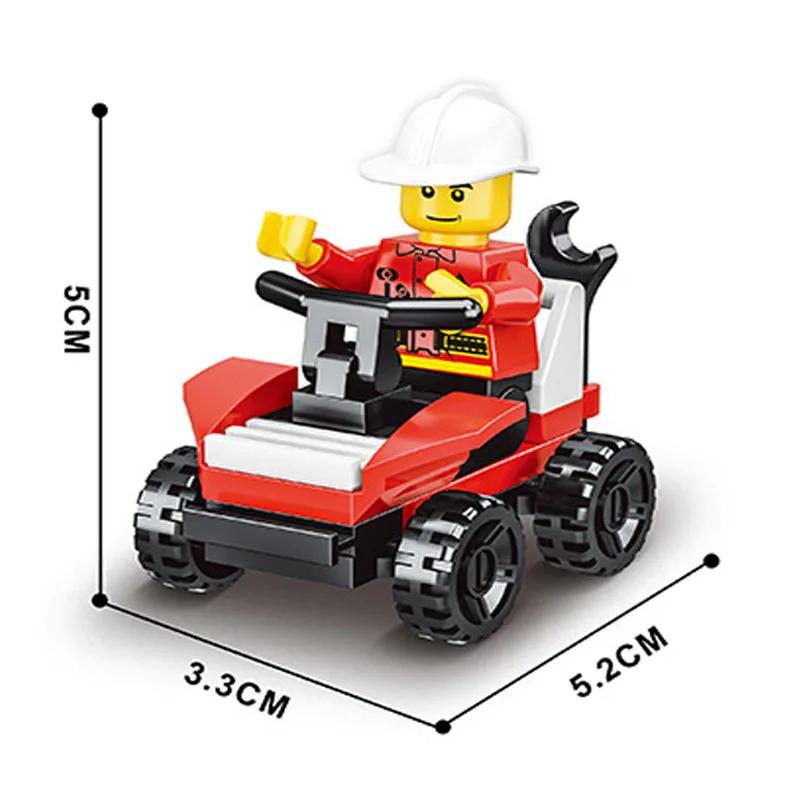 City Patrol Police Motorcycle Car Pursuit Prisoners Model Building Blocks Enlighten Action Figure Toys For Children