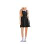 FILA Solid Color Loose Waist Drawstring Fashion Casual Sleeveless Dress Women dresses Black F11W229312F-BK