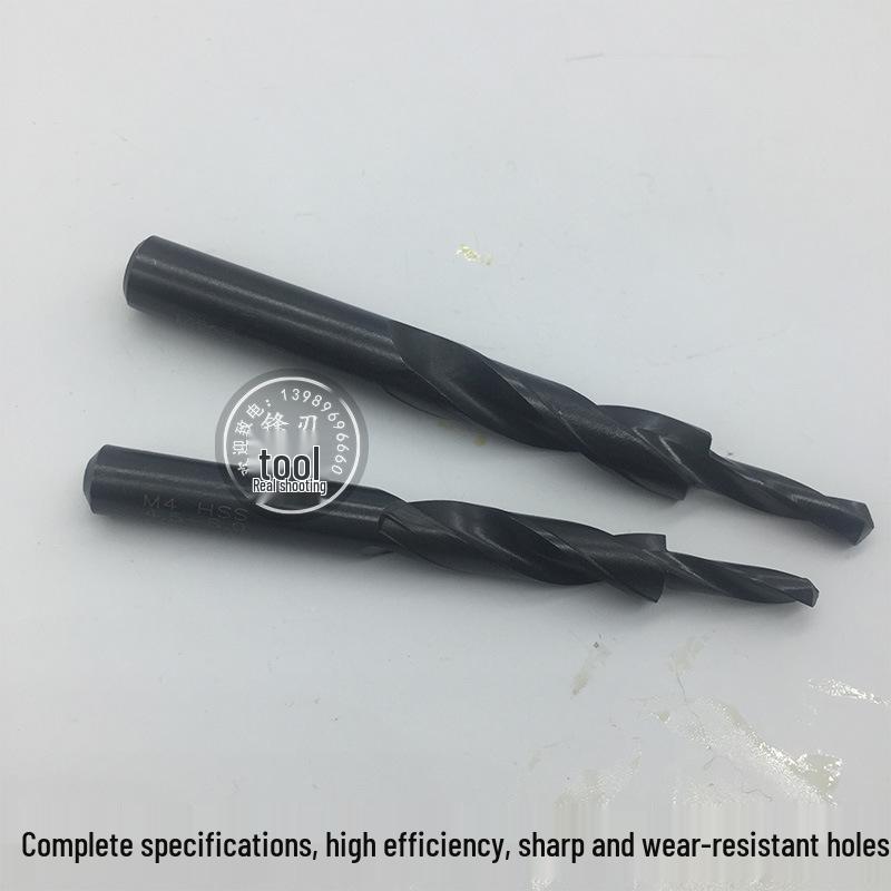High-Speed Steel Step Drill Bit, Straight Shank, 90°-180° Countersink, White Steel Spiral Design.