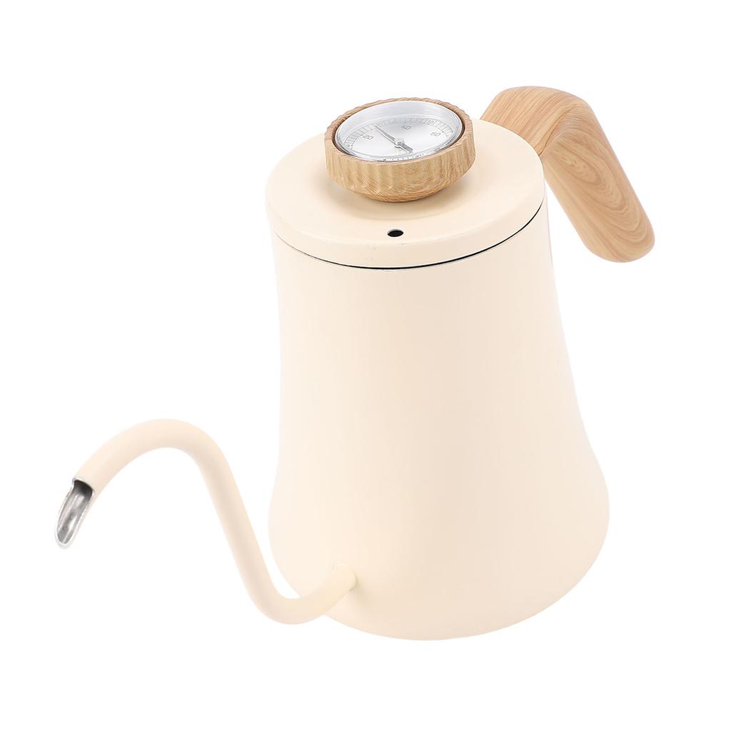 Kaffeekessel, 600 ml, 304 Edelstahl, langer Ausguss, Schwanenhals, Handtropfkaffeekanne mit Verbrühschutz