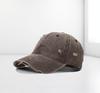 Retro Distressed Baseball Cap with Duckbill and Optional Embroidered Logo