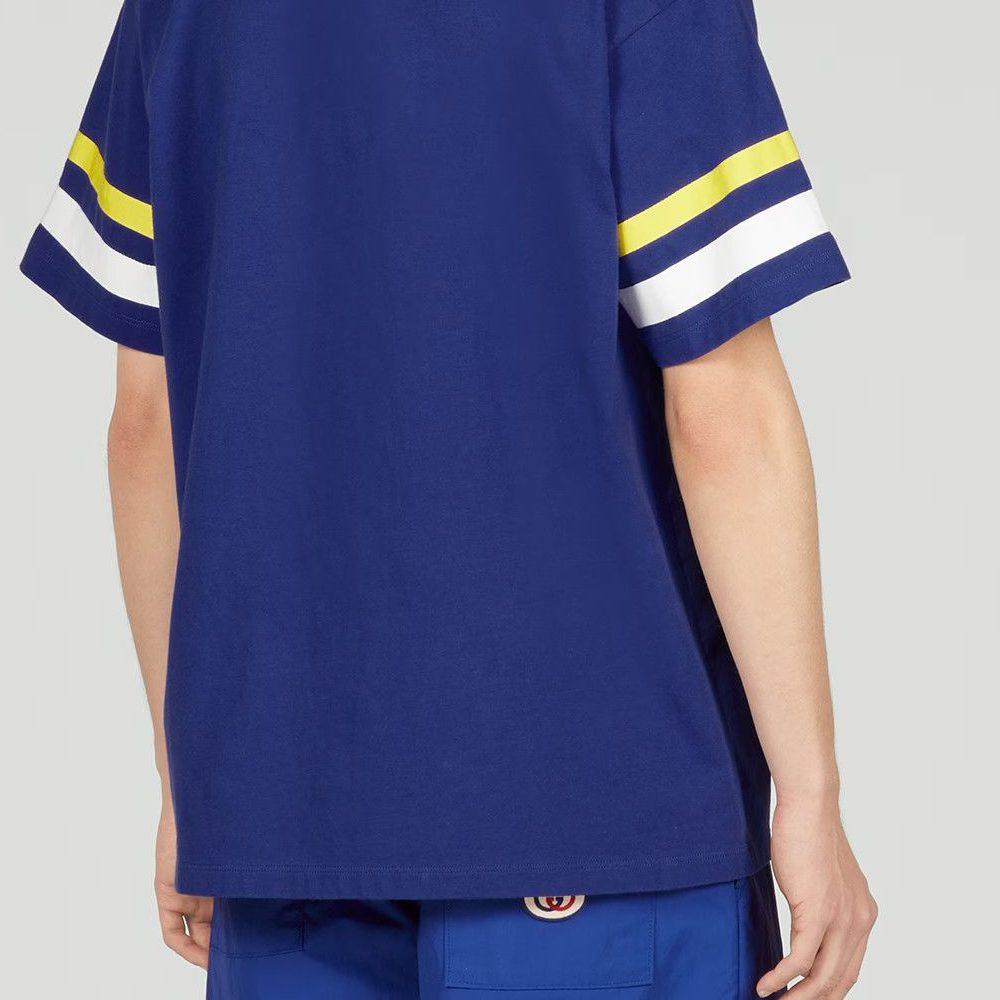 Gucci Logo Print Crew Neck Pullover Short Sleeved SS23 T Shirt Men's Blue 616036-XJFFU-4120