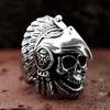 Gothic Vintage Todes Sichel Totenkopf Ring für Herren 316L Edelstahl Hip Hop Biker Skelett Ringe Punk Party Schmuck Großhandel