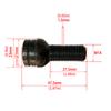 Stainless Wheel Bolt Lock Lug Nut Locking Wheel Nut Setwith Key Automotive Accessory 1K0698137A Replacement Part