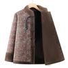 Winter Cotton Jacket with Fur Lining for Middle-aged and Elderly Women - Chinese National Style