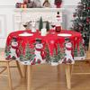 Round Table Cover for Christmas 2026 Decoration, Polyester Xmas Tablecloth for Home Dining, Merry Christmas Gift Navidad New Year 2027