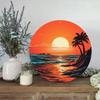 Metal Tin Sign Wall Decor Sea Theme Wreath Art Home Dining Bedroom Decorative Poster