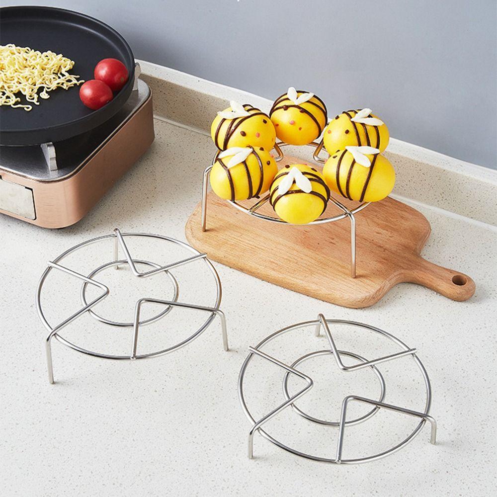 Cookware Stackable Kitchen Heat Resistant Egg Steamer Rack Steaming Tray Trivet Stand Steamer