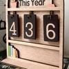 Wooden Yearly Book Counting Ornament Display This Year'S Reading Tracker Can Monitor Up To 999 Books Office Bookshelf Decoration