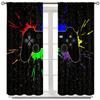 2pcs PS5 Gamepad Curtains for Boys Girls 3D Color Gaming Curtain Kids Gaming Console Game Room Window Drapes Decor.