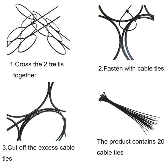 Krata wspinaczkowa antykorozyjna Łatwy w użyciu metalowy stojak na rośliny na winorośli Artykuły ogrodowe