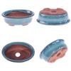 Chinese Bonsai Flowerpot with Holes Mini Ceramic Bonsai Succulent Plants Pot Planter for Home Garden Decor