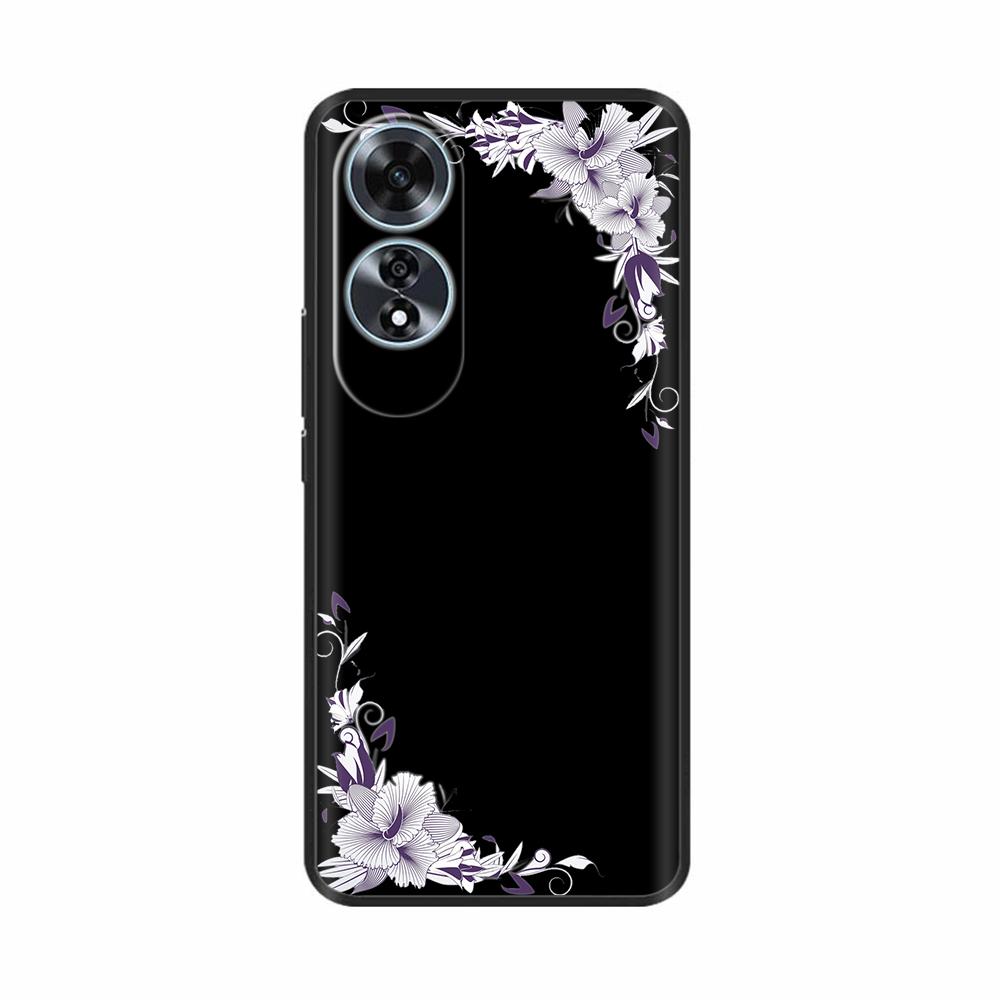 For Oppo A60 4G Case Love Heart Butterfly Soft Silicone Painted Back Cover For Oppo A60 OppoA60 4G Phone Shell Housing Fundas