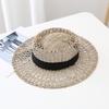 Woven Straw Hat Beach Sun Hat Hollows Out Sunhat Stylish Wide Border Hat for Casual Outings