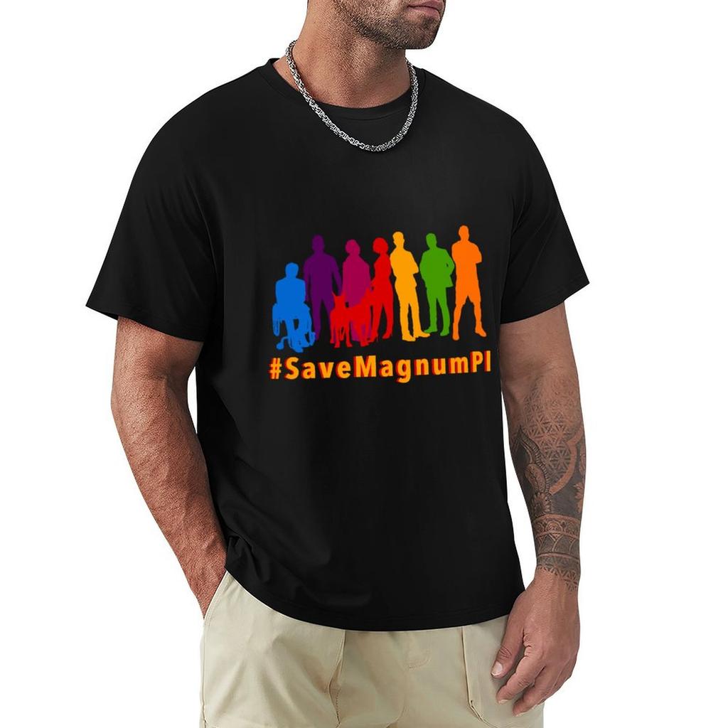 SaveMagnumPI (colors edition) TShirt High Elasticity Sports Tee Shirt